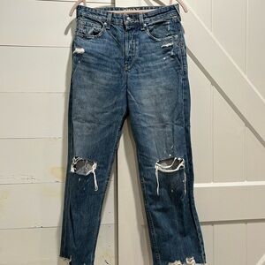 Ariat Women's Distressed Straight Leg Jeans - Blue